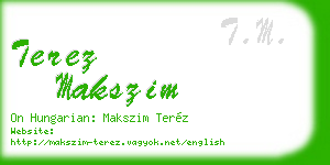 terez makszim business card